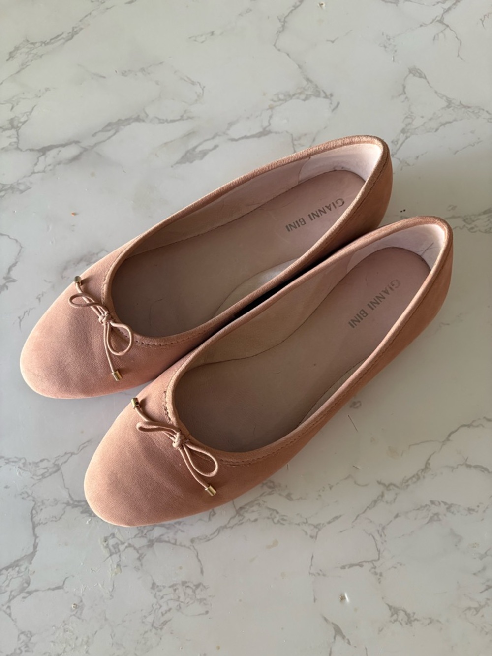 Gianni Bini Blush Pink Bow Ballet Flats - Picture 2 of 5
